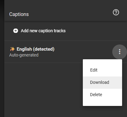 the download option in the menu