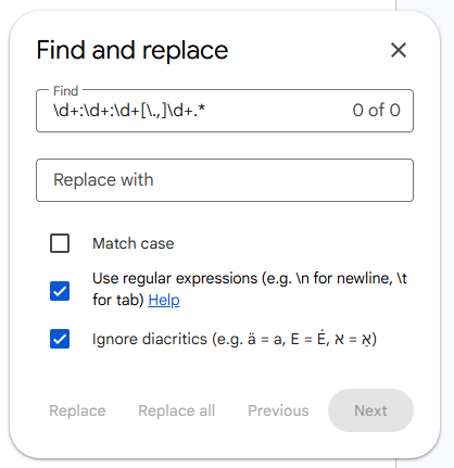 the find and replace file configurations