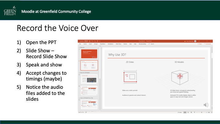 screen shot of the voice over