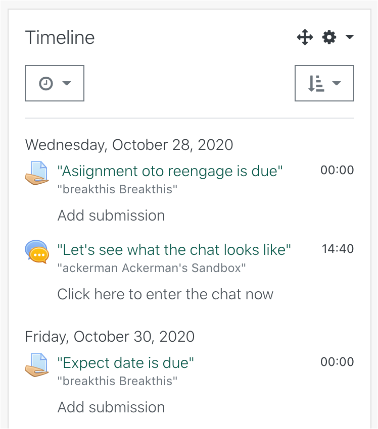 screenshot of timeline block 