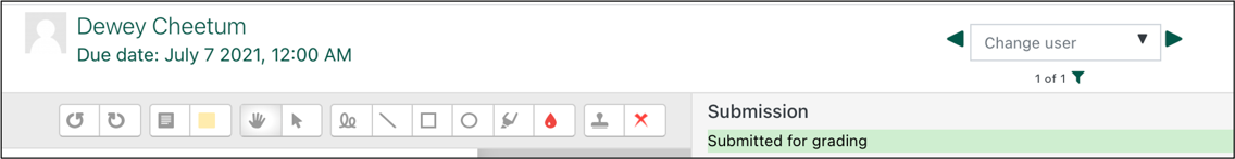 screen showing submitted file in Annotate PDF
