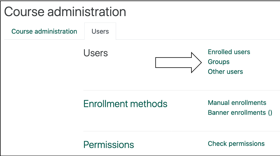 screenshot of the roups buttons