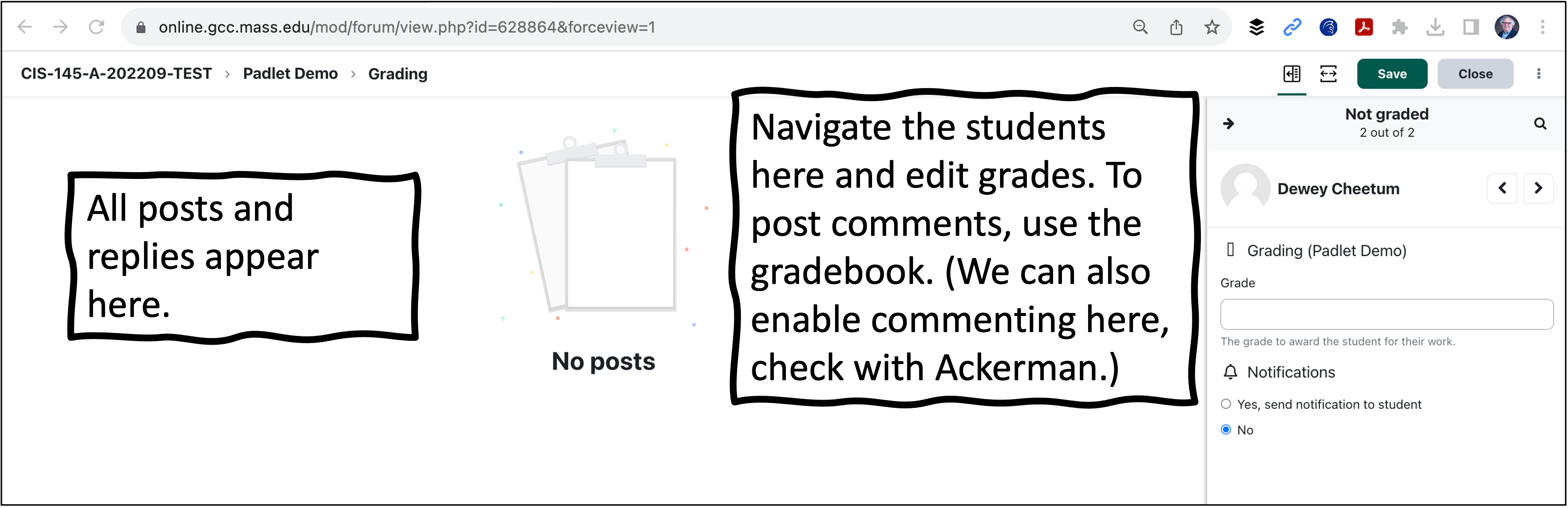 greade users interface