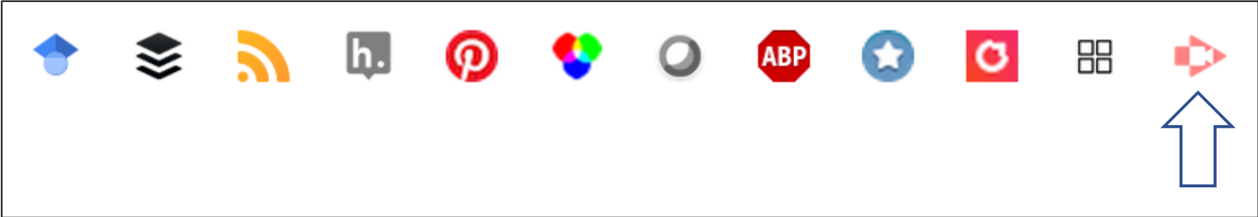 screenshot of Chrome extensions with Screencastify highlighted