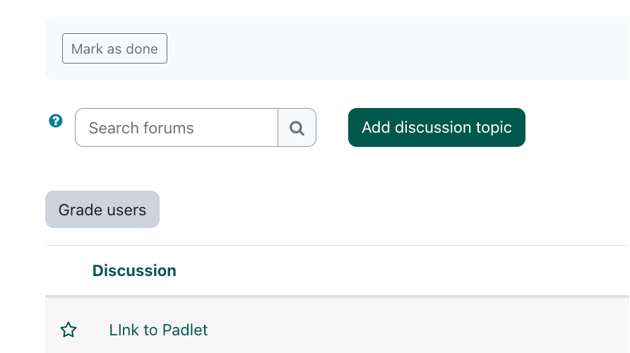 grade users button on the Moodle forum page