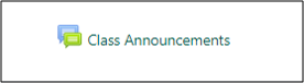 screenshot of class announcements