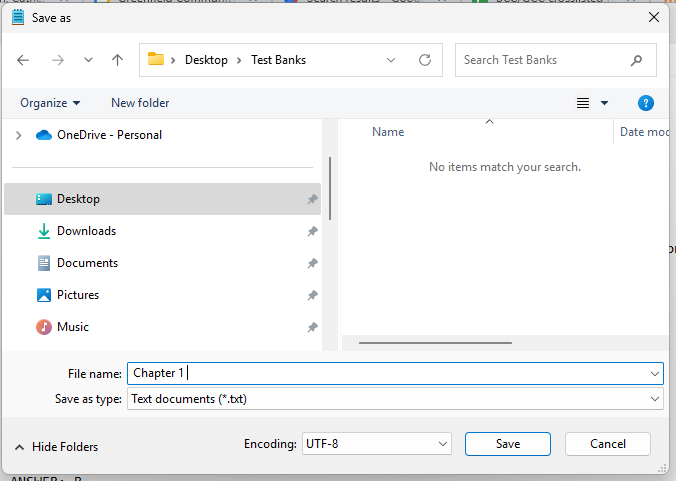 Notepad file being saved